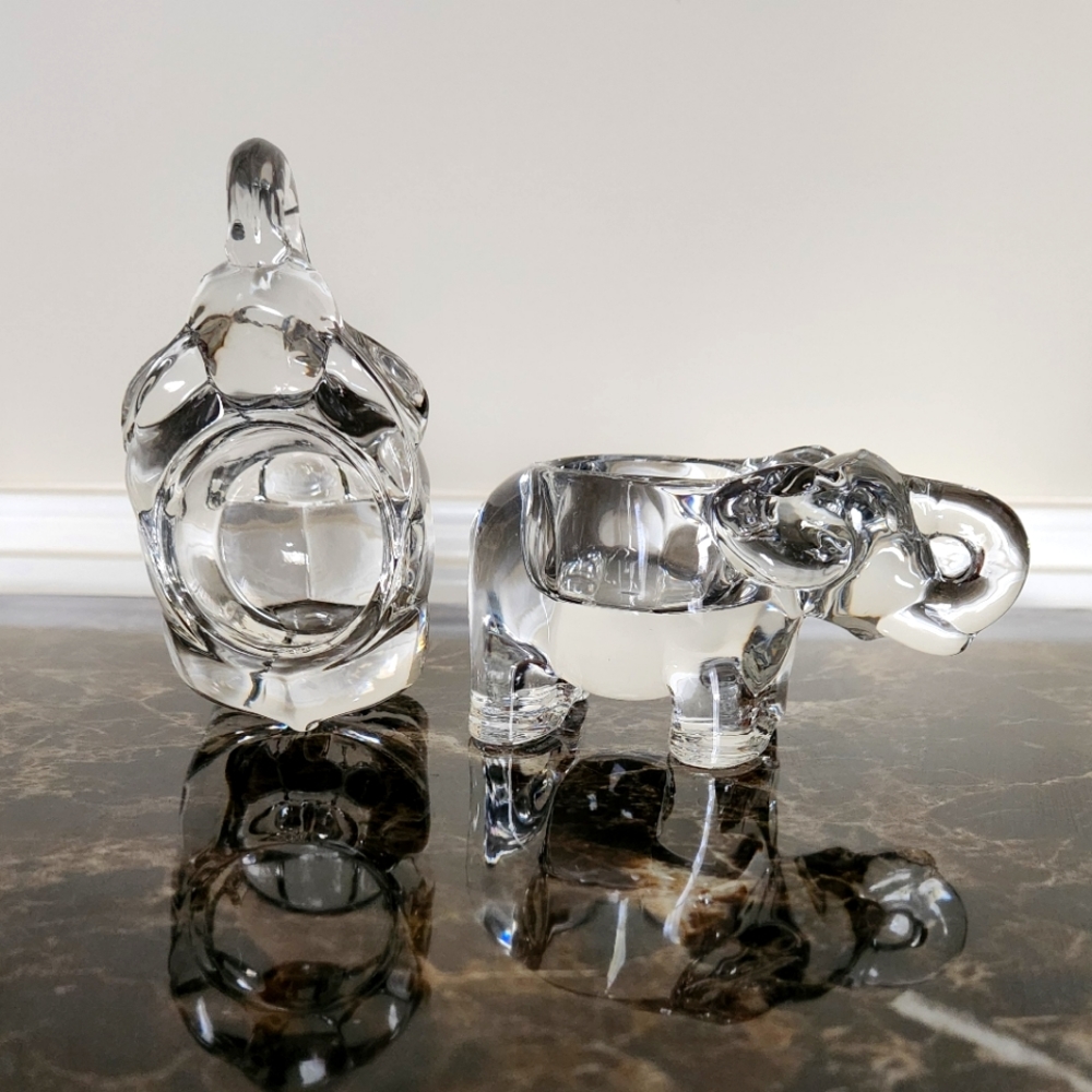 Elephant tea light holders/ paperweights- set of 2 (will separate)